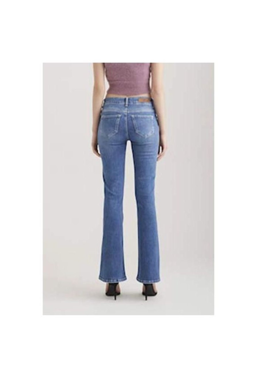 Dames Cup of Joe denim Jeans | Flared Jeans Laura Medium Blue