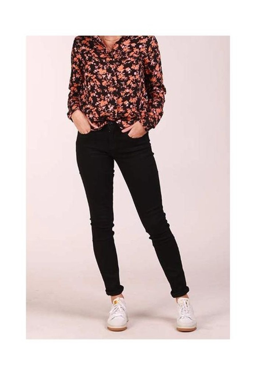 Dames Red Button Jeans | Jeans Jimmy Srb3804 Black