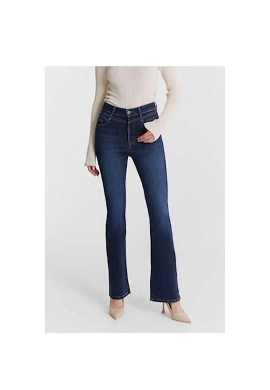 Dames Cup of Joe denim Jeans | Flared Jeans Matilda Deep Blue