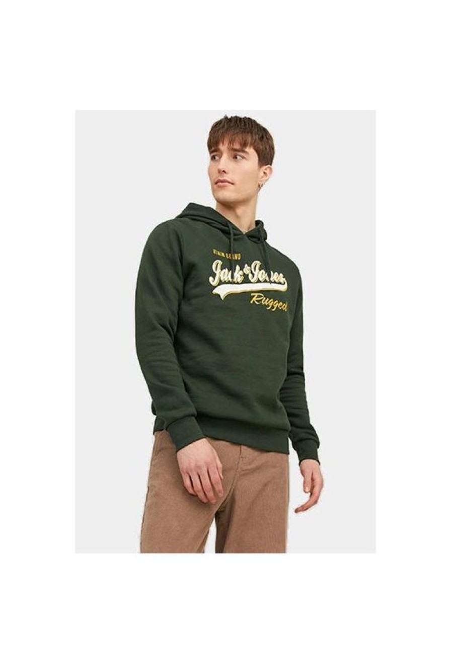 Heren Jack and Jones Truien & Vesten | Hoodie Logo 12233597 Noos