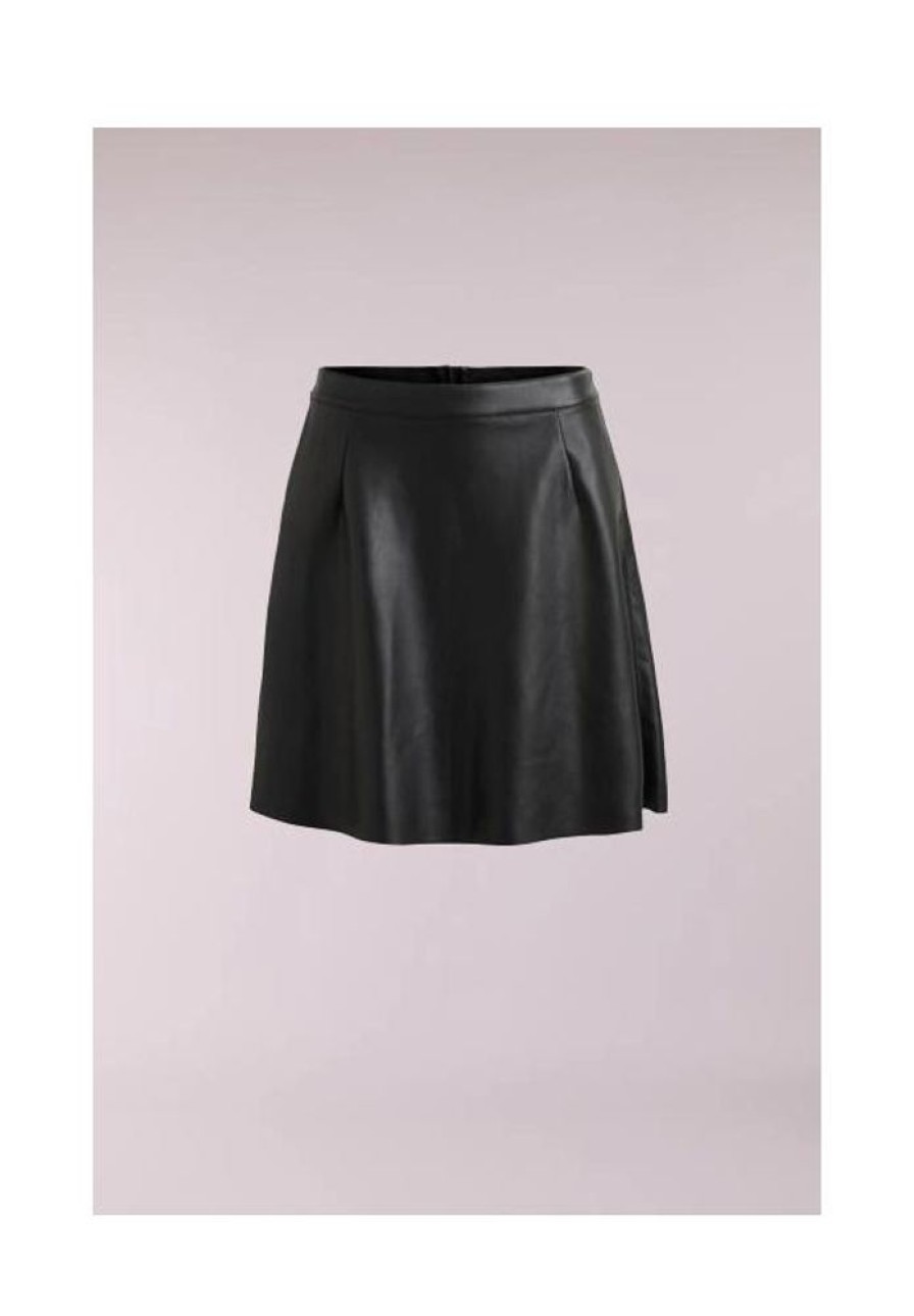 Dames VILA Jurken & Rokken | Leatherlook Skater Rok Pen 14047096