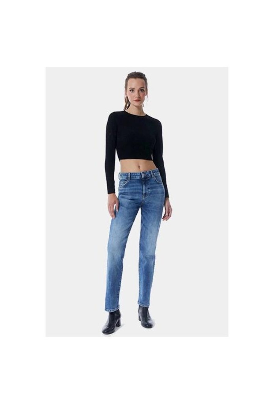 Dames Cup of Joe denim Jeans | Jeans High Waist Straight Kylie Medium Blue