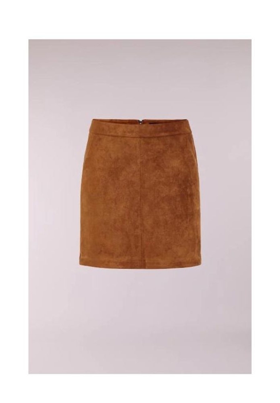 Dames Vero Moda Jurken & Rokken | Korte Rok Donnadina Suede Look 10210430 Noos