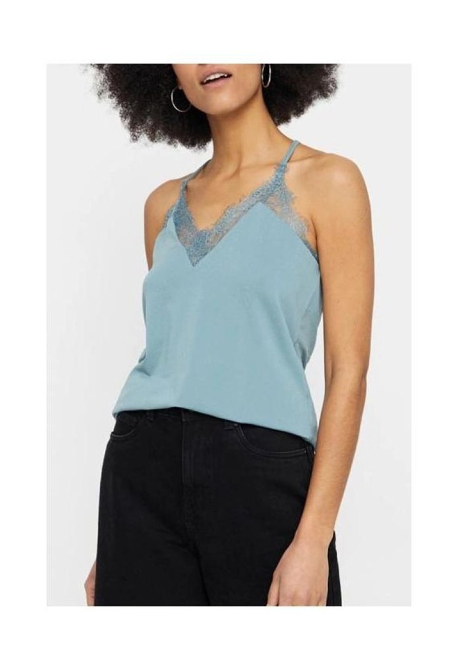 Dames Vero Moda Shirts & Tops | Top Milla Met Kant 10185863 Noos