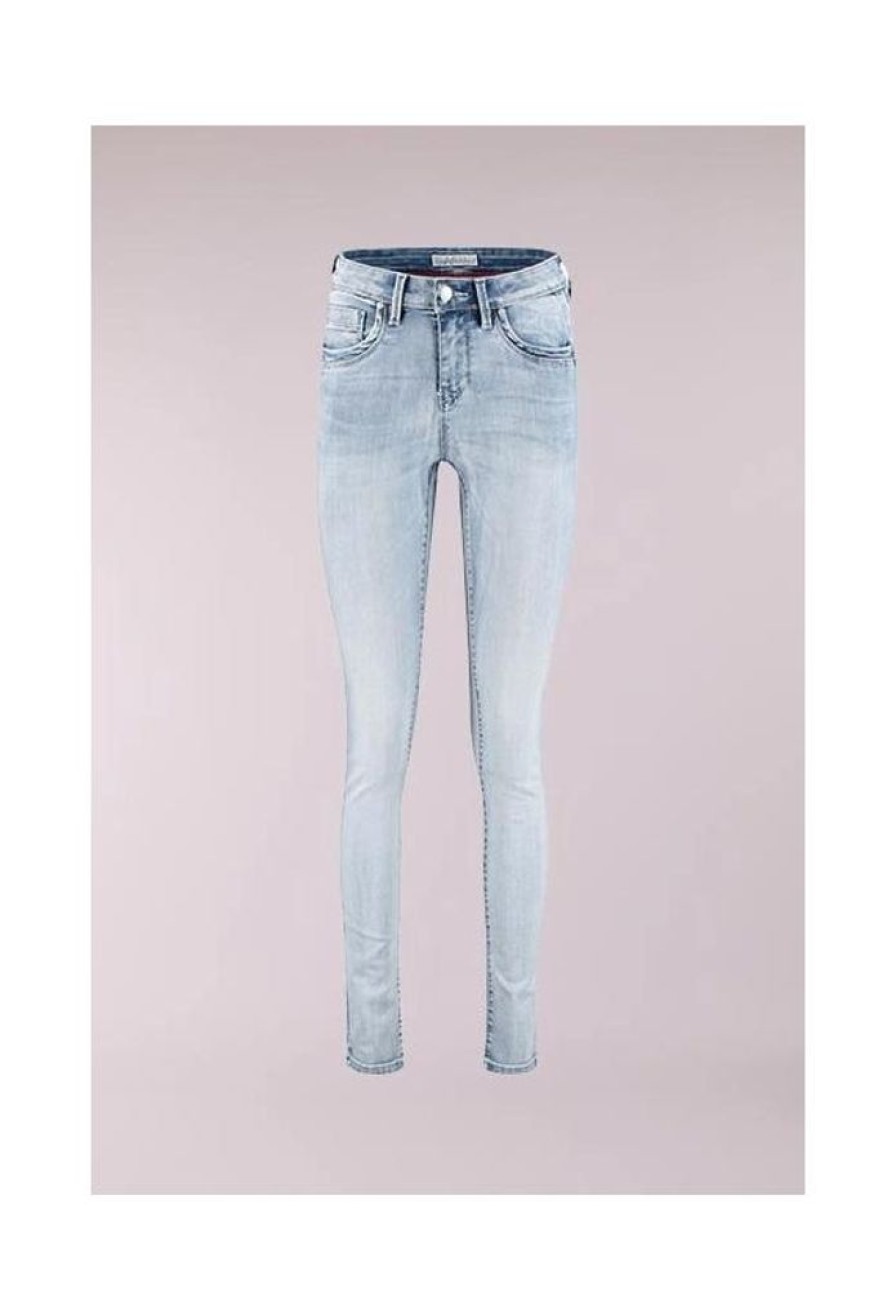 Dames Red Button Jeans | Jeans Jimmy Bleach