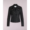 Dames VILA Jassen & Blazers | Suede Look Biker Jasje Faddy 14057232 Noos