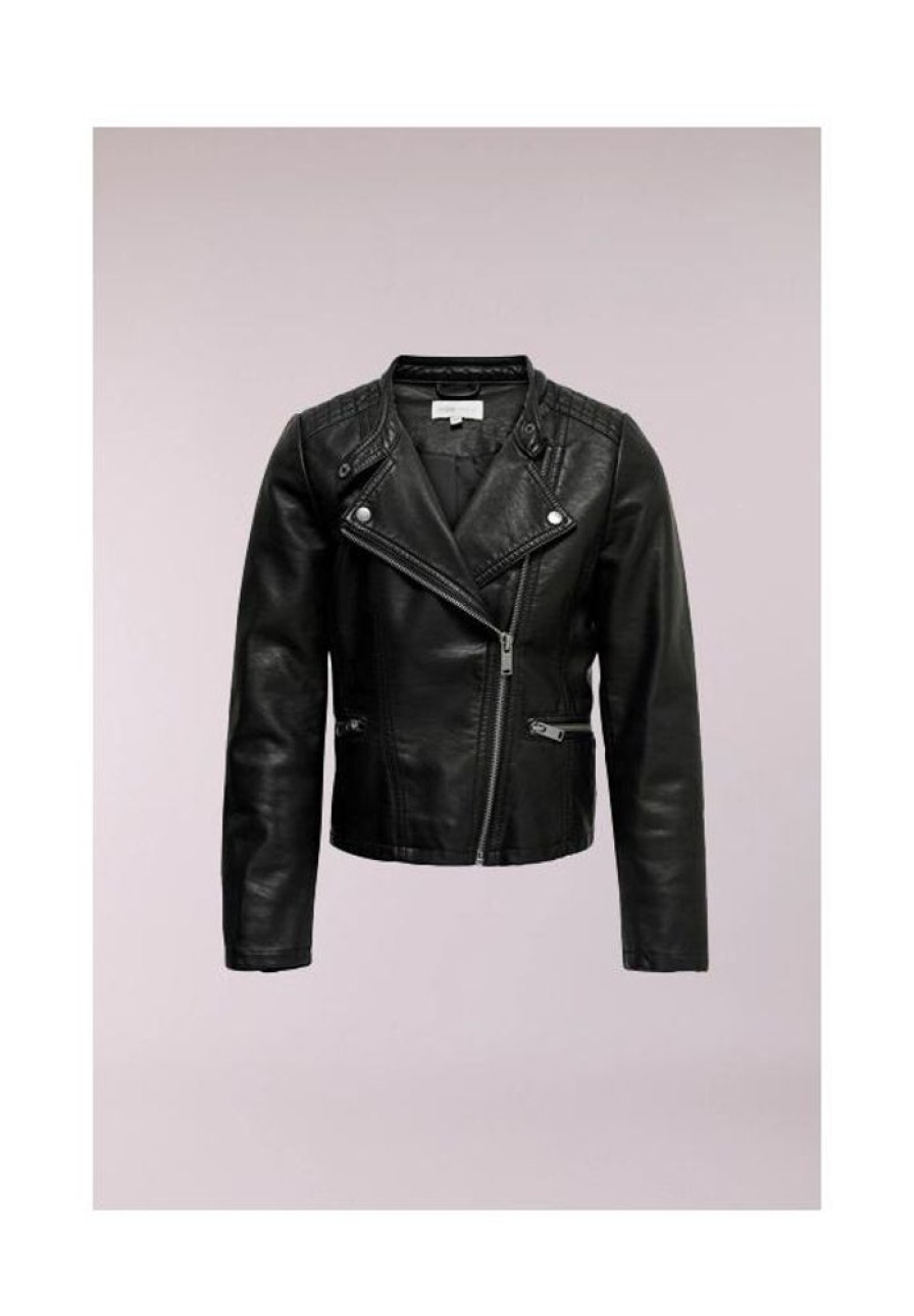 Kinderen Kids ONLY Jassen & Blazers | Leatherlook Bikerjasje Freya 15198182 Noos