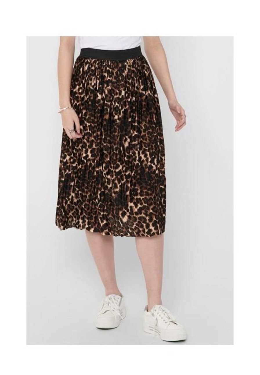 Dames JDY Jurken & Rokken | Plooirok Boa Met Animal Print 15214824