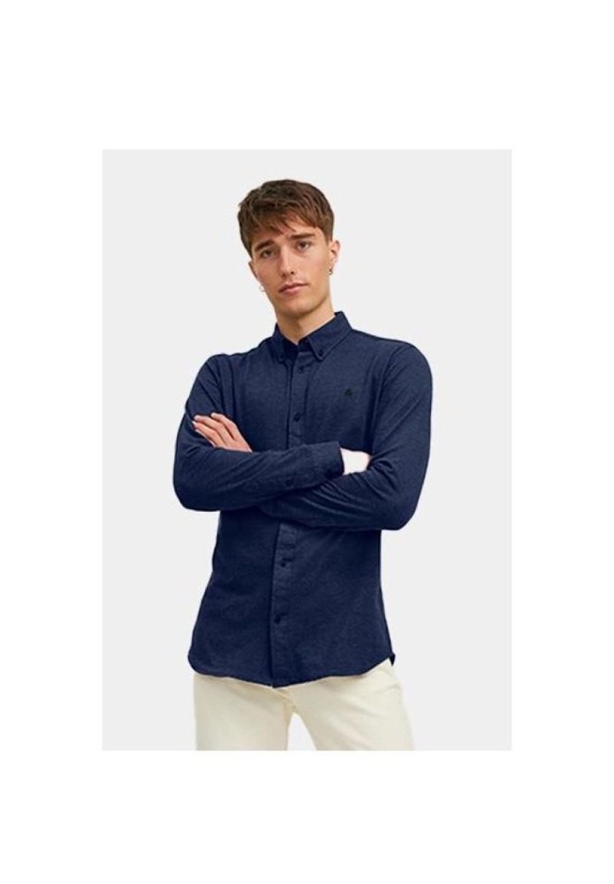 Heren Jack and Jones Overhemden | Overhemd Pique 12212345