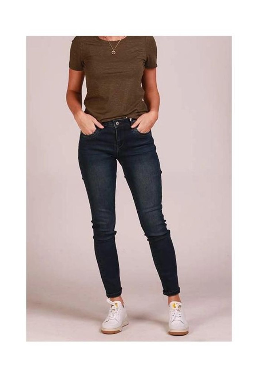 Dames Red Button Jeans | Jeans Jimmy Srb3801 Dark Stone