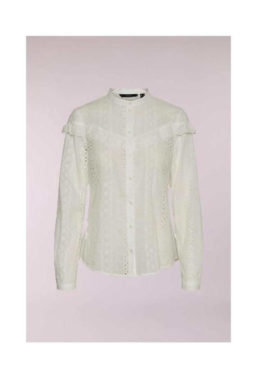 Dames Vero Moda Blouses & Tunieken | Embroidery Blouse Nora 10247655 Noos