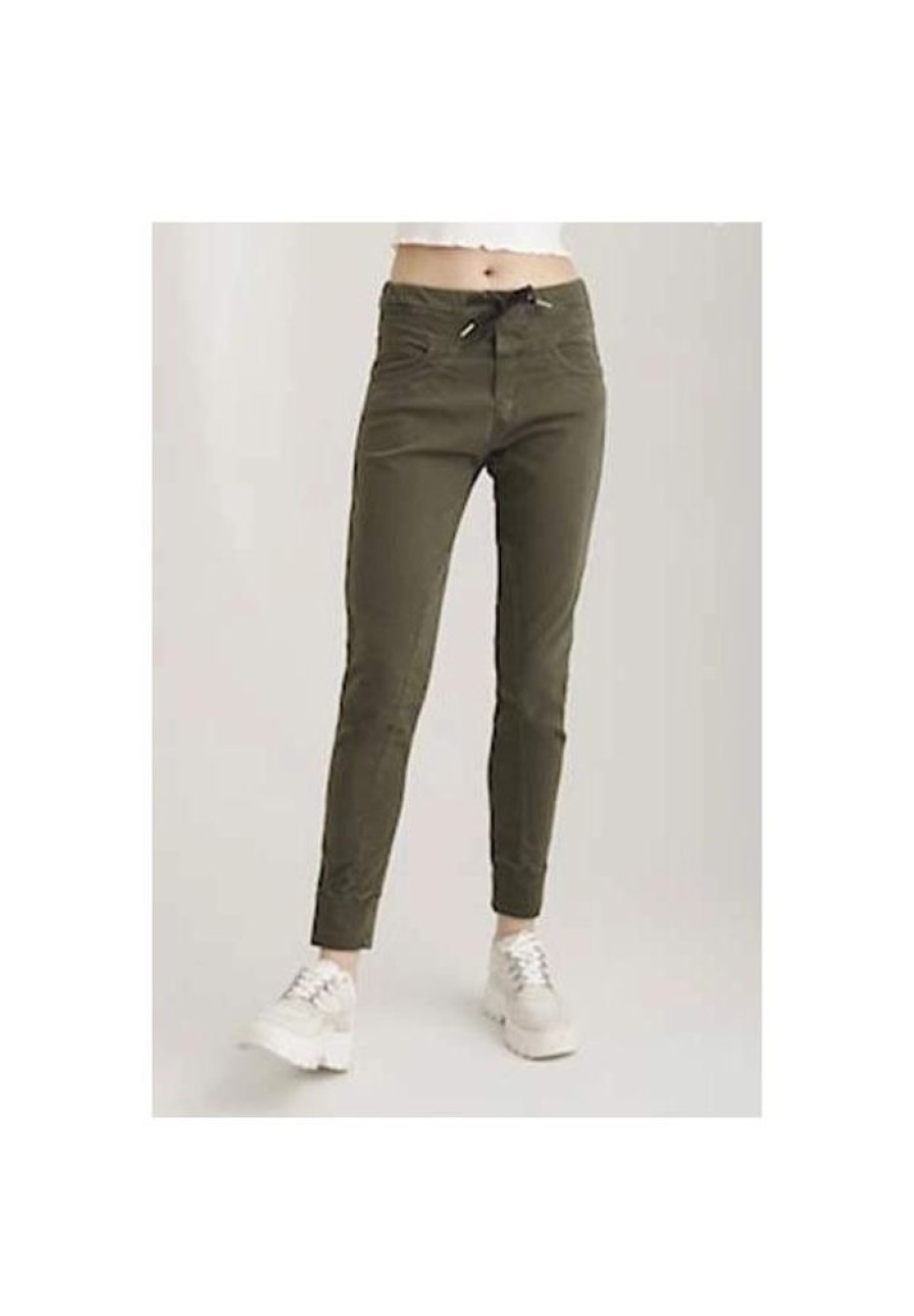 Dames Cup of Joe denim Broeken | Broek Mila Khaki