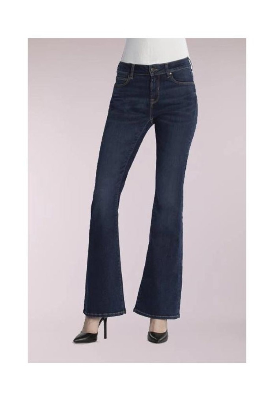 Dames Cup of Joe denim Jeans | Flared Jeans Laura Dark Blue Vintage