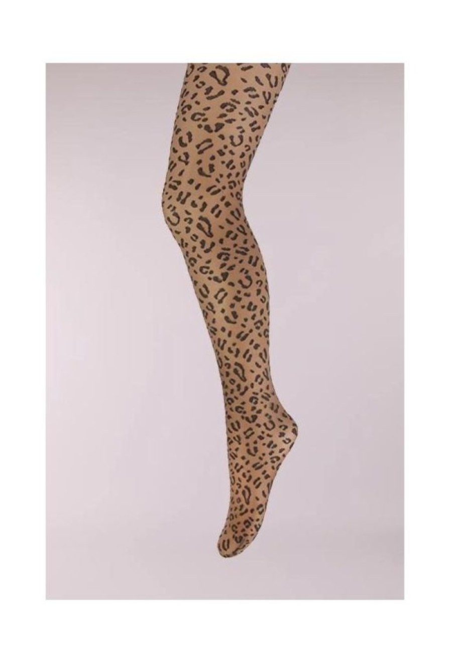 Kinderen Yellow Moon Beenmode | Leopard Print Panty 35005